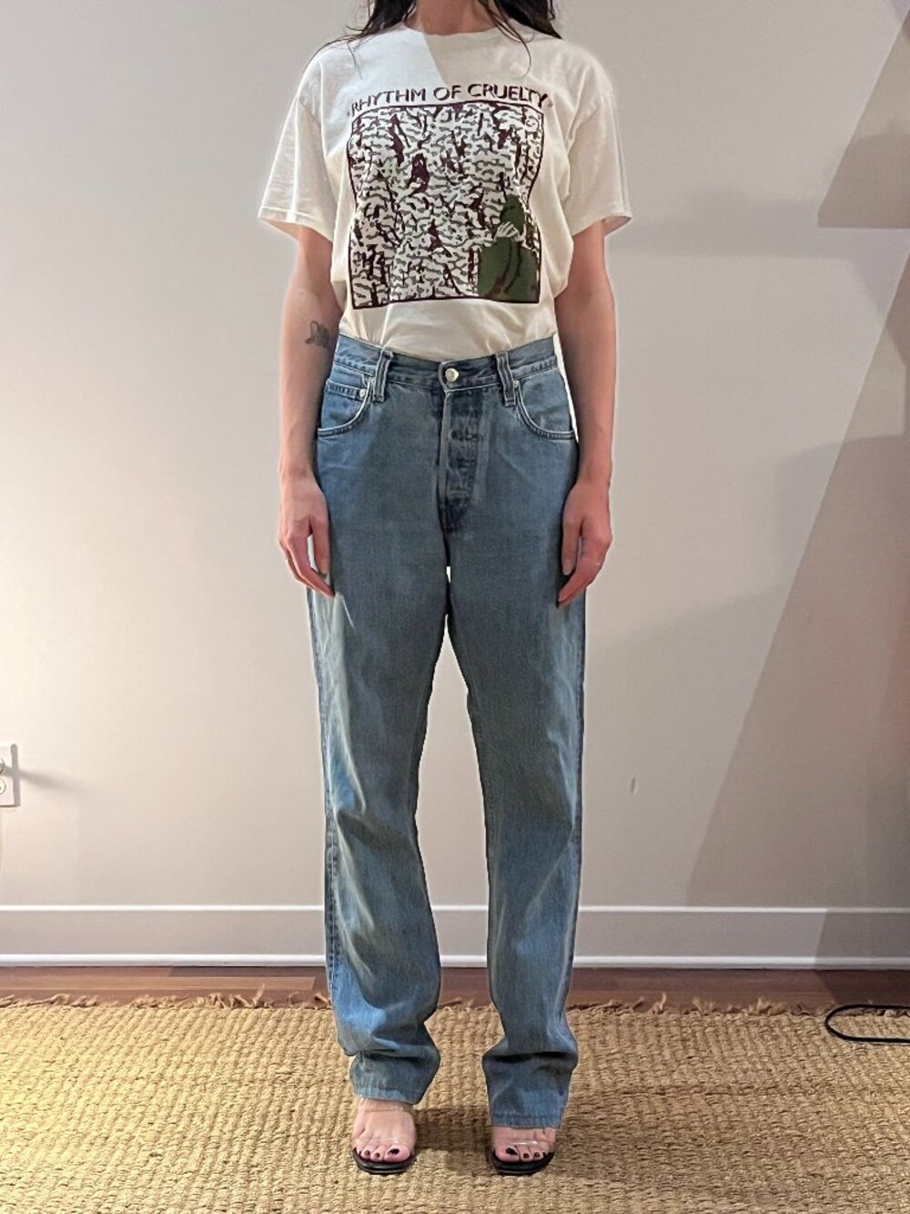 Helmut Lang Light Wash Straight Leg Jeans